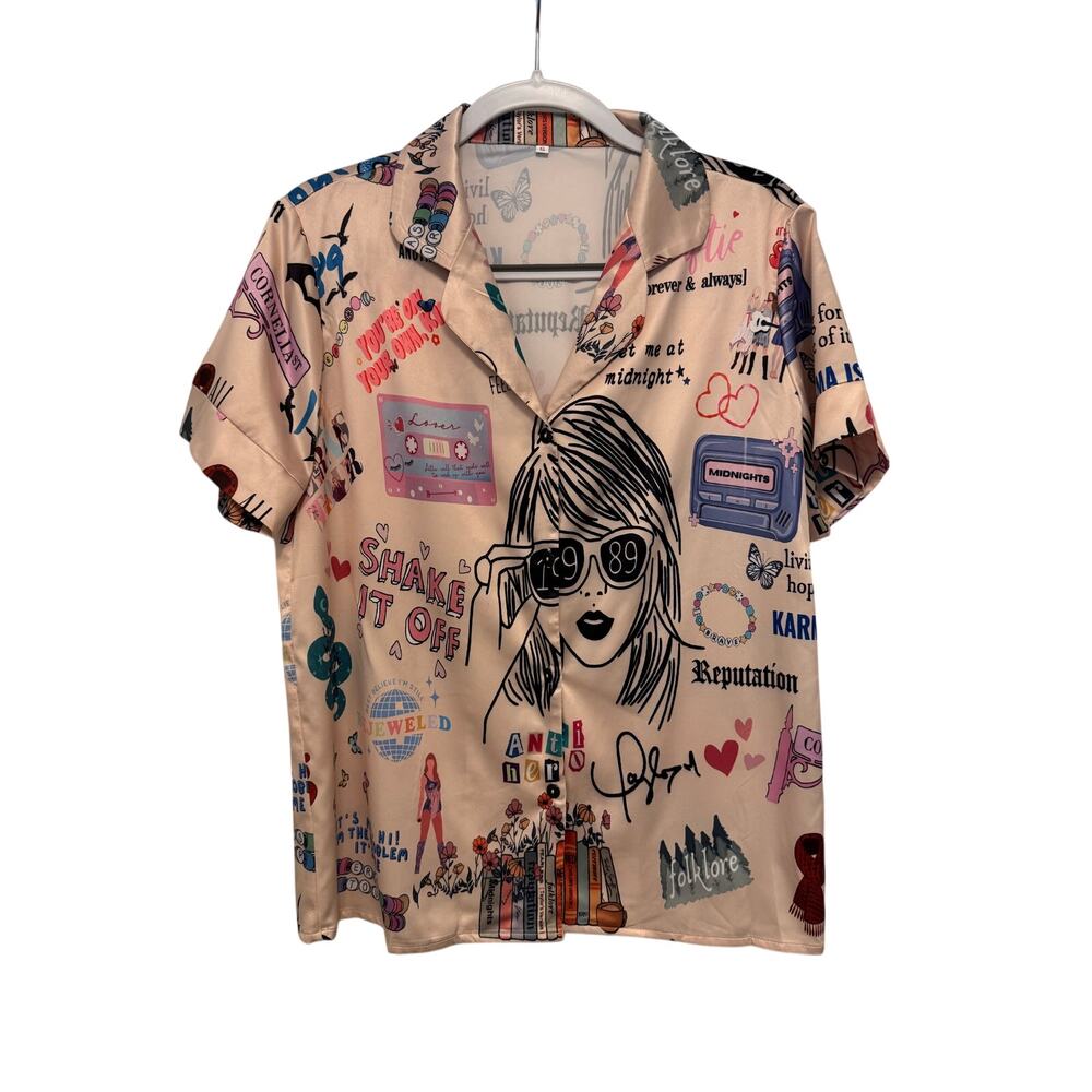 Taylor Swift Eras Tour Silky‎ Pajama Top Size S